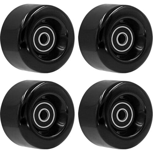 4 Pcs Roller Skate Wheels With Bearings Installed For Double Row Skating, Skateboard Outdoor Or Indoor Use, 32X58mm 82A