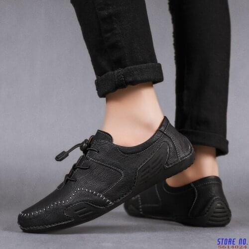 Casual Men genuine Leather Shoes Boat Mans shoes Loafers Mocassin Mens loafer Man Slip on Moccasins Driving Brand Desinger