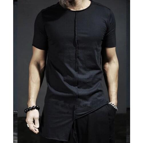 Personality mens half sleeve fashion stylist youth t-shirt cotton bottomed shirt Korean summer short sleeve crew neck slim