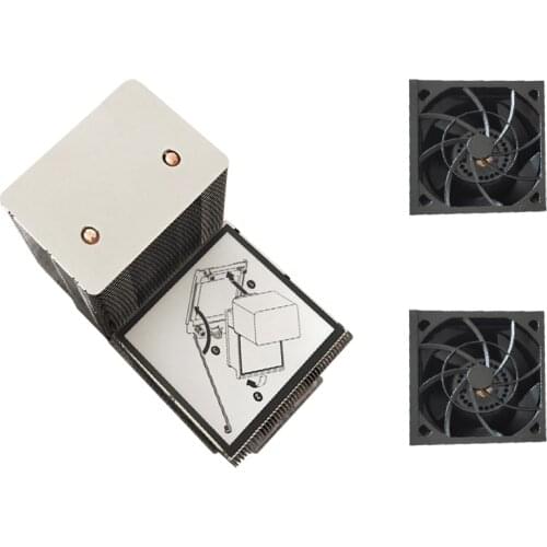 Original For IBM X3650 M5 X3650M5 V4 server heat sink heatsink 00KA517 00KC718 and 2 Cooling fan 00YE423 00MV921 00KC677