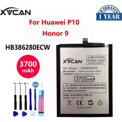 Original XVCAN Replacement Phone Battery 3200mAh HB386280ECW For Huawei Ascend P10 Honor 9 Honor9 Batteria