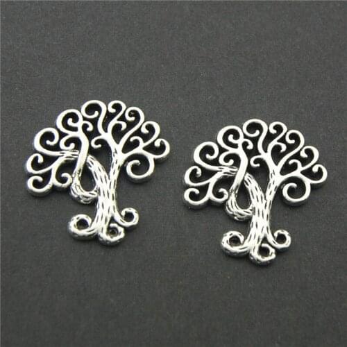 5pcs Silver Color Zinc Alloy Metal Big Tree Charms Pendants Bracelet Necklace Jewelry Making Handmade DIY A2239