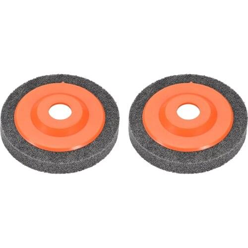 Uxcell Polishing Wheels Buffing Pad Felt Disc for 100 Angle Grinders White 2pcs 4.5 Inch Gray Orange
