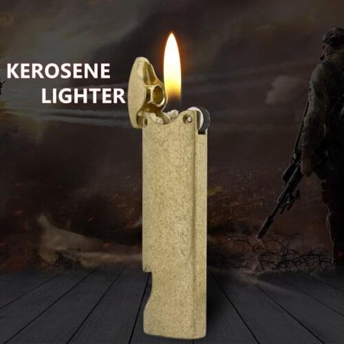 Retro Waterproof Windproof Kerosene Metal Lighter Fire Torch Flint Lighter Beer Bottle Opener Lighter Gadgets For Men