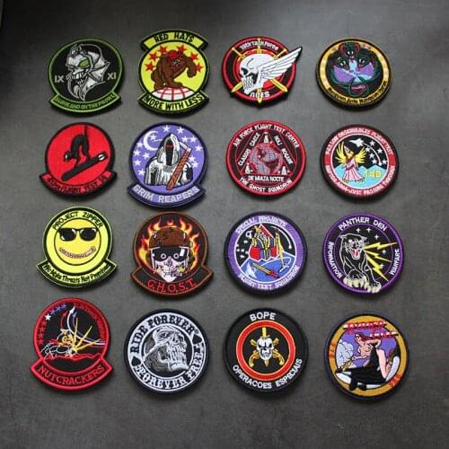 Rodeo Gal Chost Grim Reapers Alpha Frace GIPN Embroidered Sew On Applique Fabric Badge DIY Apparel Accessories For Clothing