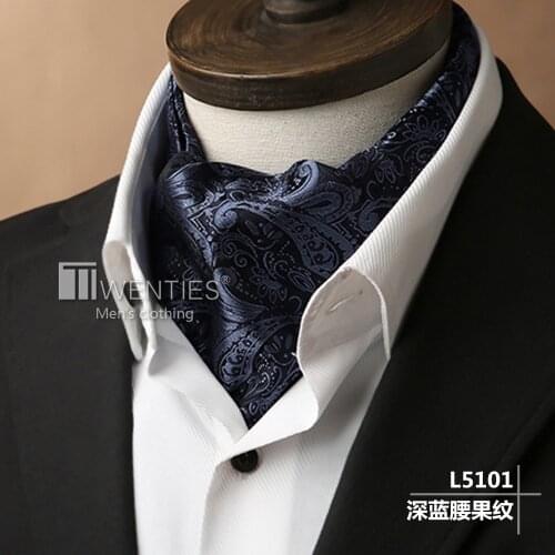 Luxery Mens Cravat Tie Floral Paisley Silk Scarf Great For Wedding Party High Quality Floral Jacquard Necktie For Men