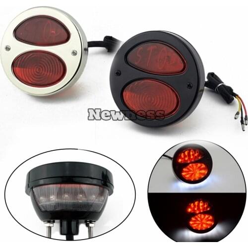 Motorcycle Stop Tail Lights 12V Rear Lamp Brake Taillight For Chopper Bobber Softail Stop Light Cafe Racer