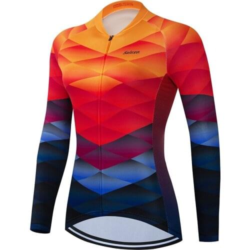 Cycling Jerseys 2022 Triathlon Team Women Long Sleeve Cycling Clothing Bike Uniform Bike Jersey MTB Ropa Maillot Ciclismo Mujer