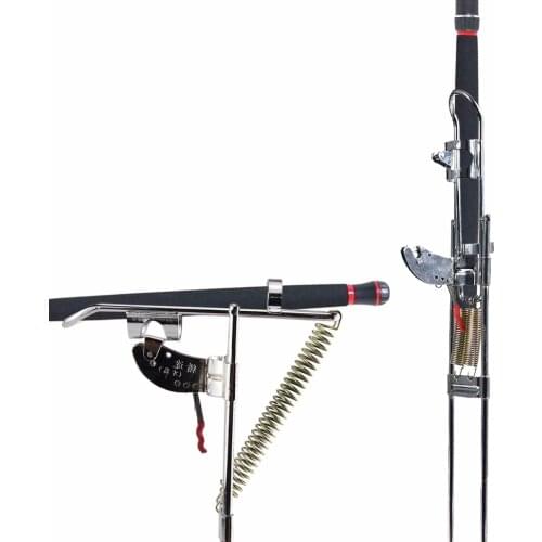 Smart Kingfisher Steel Automatic Fishing Rod Holder Rack Tip-up Rod to Hook Fish, Two Powrful Springs Hook trigger Hook setter