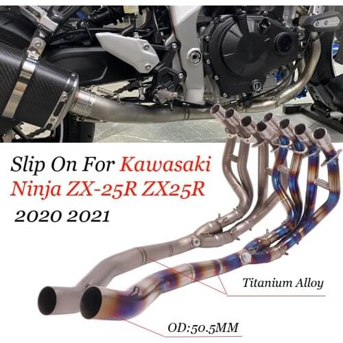 Motorcycle Yoshimura Exhaust Escape Modify Front Mid Link Pipe Connection 51mm Slip On For Kawasaki Ninja ZX-25R ZX25R 2020 2021