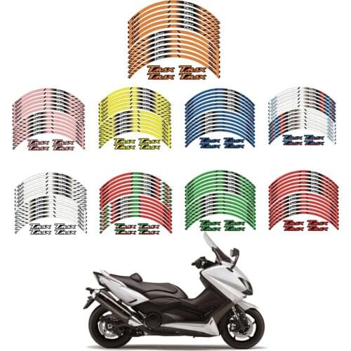 High quality motorcycle wheel decals waterproof Reflective stickers rim stripes For YAMAHA TMAX YAMAHATMAX