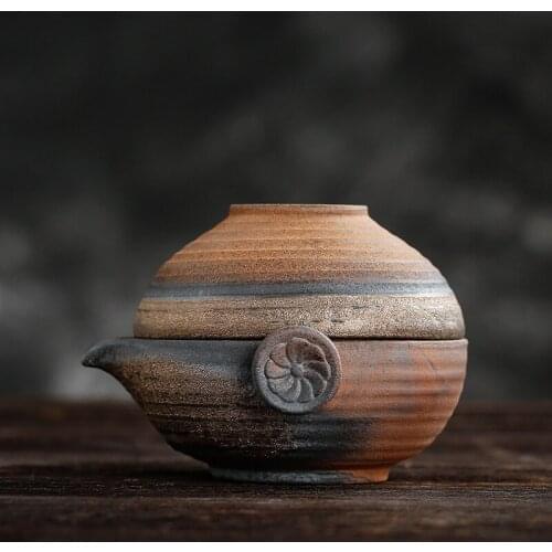 Japanese Designer Ceramic Teapot Gaiwan Tea Cup A Tea Sets Portable Travel Tea Sets Drinkware Retro Teaware Gift For Friend New