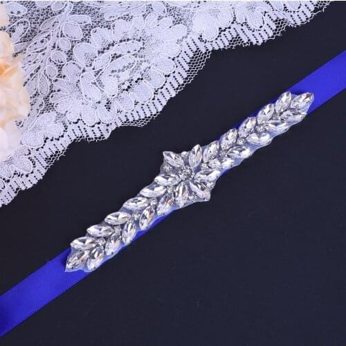 Daimond Wedding Belt Crystal Bridal Sash Silver Rhinestones Wedding Sash For Bridal Bridesmaid Accessories JY09F
