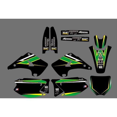 0216 motorcycle Team Graphic & Backgrounds Decal Stiker Kits for Kawasaki KX125-250 2003-2012