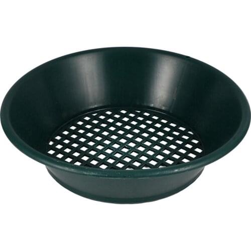 1Pc Green Gold Pan Sifting Classifier Mesh Screen Mining Sifter Metal Detecting Tool Panning Classifier 34x34x10Cm