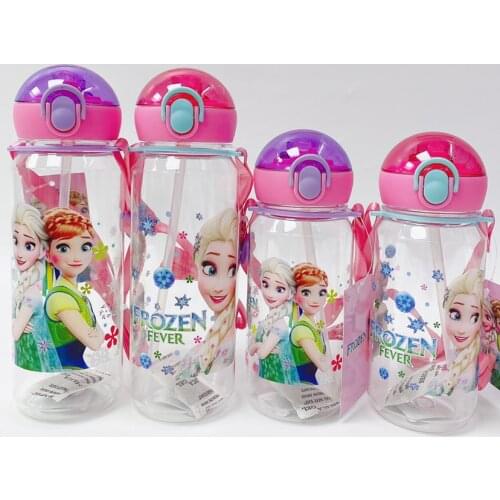 400-550ml Disney Frozen Princess Summer Elsa Cup Cartoon New Kettle princess Cup Drinking bottle Student Kettle Cup mug