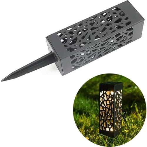 6pcs Solar Garden Lamps Solar Pathway Lights Outdoor Decorative Garden Lights Waterproof Warm White LED Landscape Lantern
