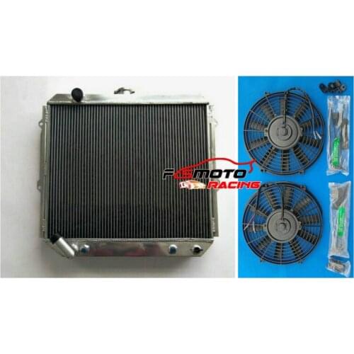 Aluminum radiator + Fans For Mitsubishi Pajero NH NJ NL NK 3.5L V6 Petrol 94-00
