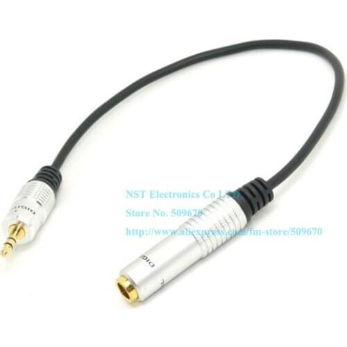 Audio Aux 6.35mm 1/4" Female to 3.5mm 1/8" Male Stereo Headphone Plug Adapter Converter Cable 30CM/Free shipping/150PCS