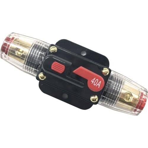 Audio Fuses Manual Reset DC12V 24V 40AMP Circuit Protector for Car