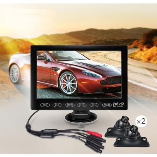 Car Auto rear view camera with 7inch screen Monitor reversing Backup and Front Parking Camera Display Vehicle system