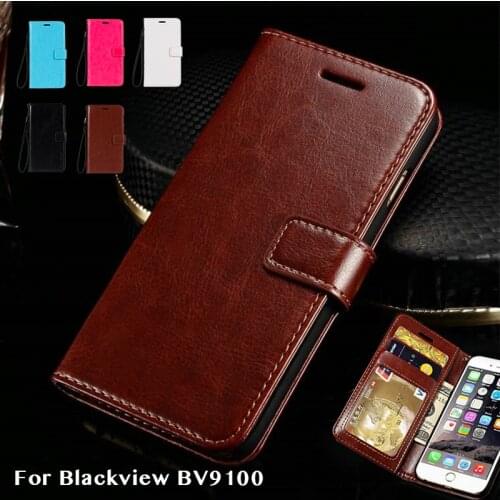 PU Leather Flip Case For Blackview BV9100 Card Holder Silicone Photo Frame Case Wallet Cover For Blackview BV9100 Business Case