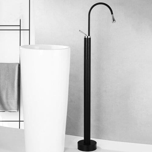 Wash Basin Cylinder Side Independent Water Tap Water Drop Bathtub Hot and Cold Water Faucet Floor-standing Gold Shower Faucet