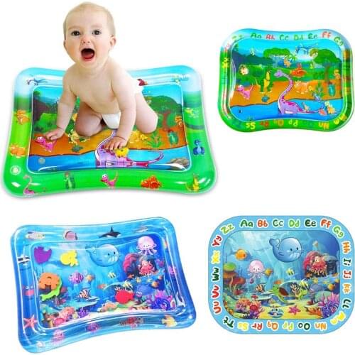 Kid Baby Inflatable Cartoon Underwater World Dinosaur Water Play Mat Game Pad Toy
