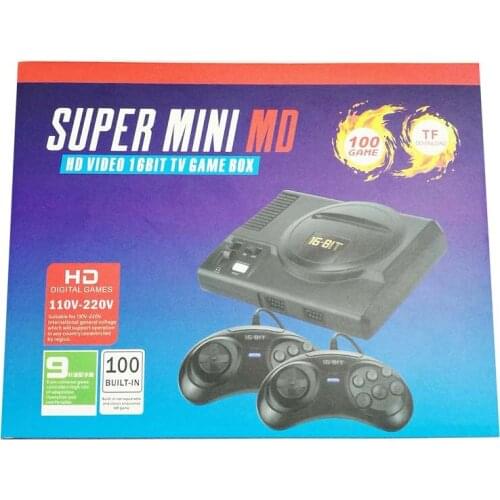 For 16BIT HD For SEGA MEGA DRIVE super mini MD game console HDMI HD video TV games built in 100 games support TF card