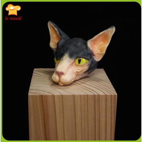 2019 new cat head silicone mold sphinx cat mold