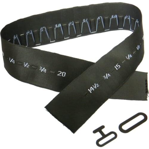 Bow Tie Hardware Size Ribbon Strip Metal T Hook and Eye Black Ribbon 14 1/2" To 20" (28mm x 370mm)