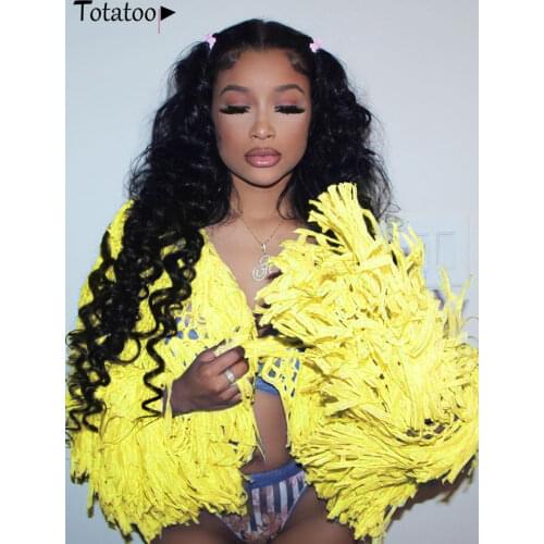 Totatoop Sexy Hollow Out Knit Cardigan Tassel Sweater Cropped Tops Women 2021 Fashion Oversize Jumpers Club Party Sweater