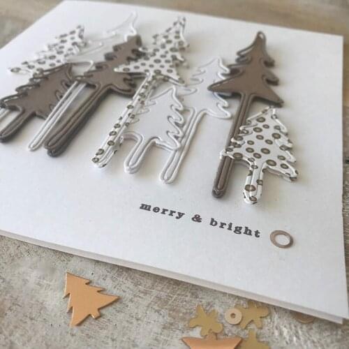 MISS VINTAGE Craft metal cutting dies cut die 3Pcs Tree decoration Scrapbook paper craft knife mould blade punch stencils dies