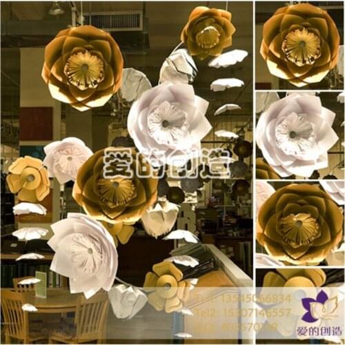 Handmade wall decoration flower customize wedding artificial flower large paper flowers for wedding background decoration