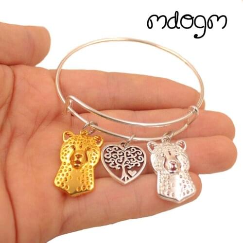 New Fashion Animal Bracelet Bangles Cheetah Tree Of Life Love Alloy Metal Men Women Male Female Girls Jewelry Gift