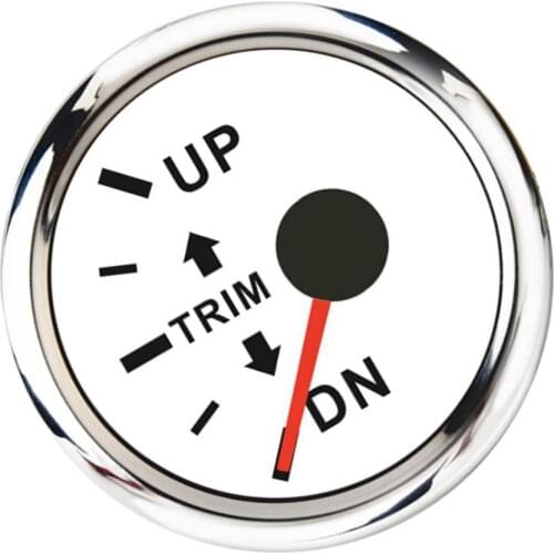 Trim Tilt Gauge Boat Outboard Engine Gauge Marine Parts 2" Left Side White