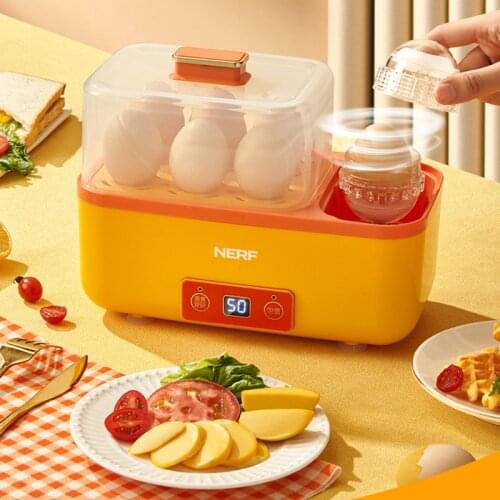 Electric Egg Boiler Steamer Egg White Yolk Mixer Breakfast Machine Automatic Power Off Anti-dry Egg Cooker 6 Eggs Multi-cookers