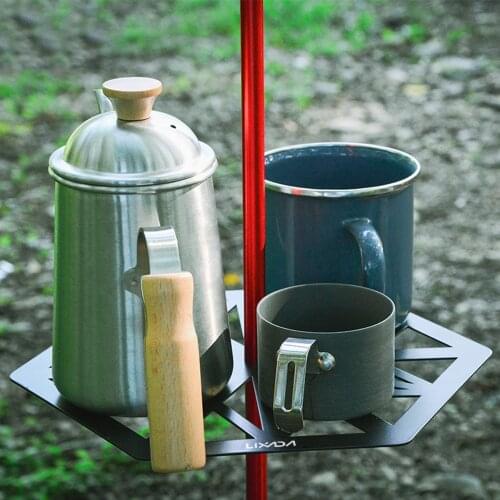 Lixada Portable Light Pole Tray Lightweight Stainless Steel Lamp Pole Tray