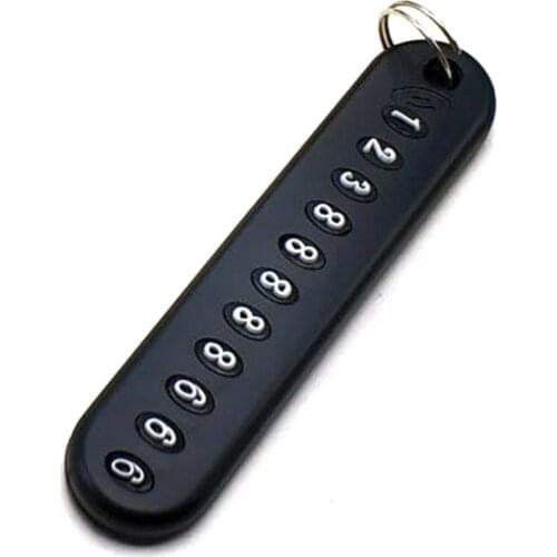 Diy Key Number Anti-Lost Car Key Anti-Off Number Card Key Ring Decoration Card Phone Number Board Car Board Car Board Frame