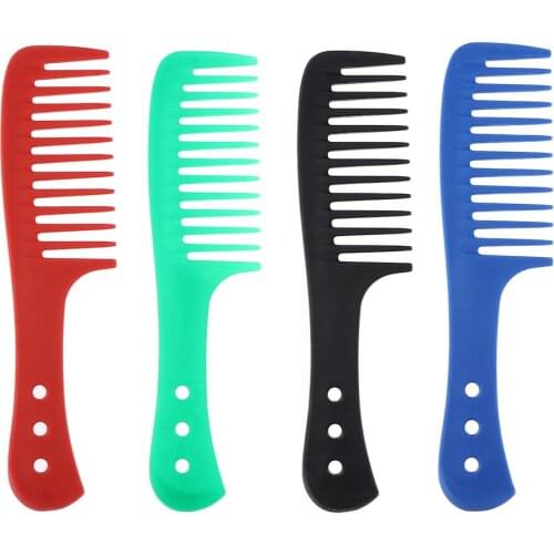 Wide Tooth Handle Hairdressing Anti-static Detangling Hair Comb Massage Comb
