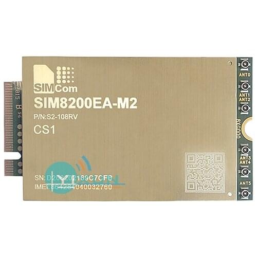 SIMCOM SIM8200EA‐M2 5G module M.2 interface 5G NR LTE-TDD LTE‐TDD WCDMA commands compatible with SIM7912G/SIM7920G