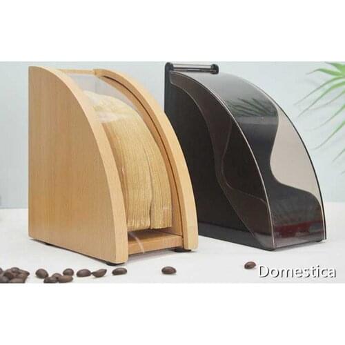 Coffee Filter Paper Storage Rack Large Capacity Coffee Filter Paper Holder Stand Plastic/Wood/Stainless Steel Household Tools