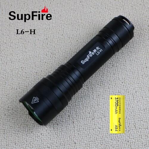 SupFire L6-H LED flashlight 2000lm USB rechargeable camping lighting fishing lamp flashlight waterproof portable lamp