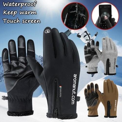 Touchscreen Warm Thermal Cycling Bicycle Gloves Bike Ski Outdoor Camping Hiking Motorcycle Sports Full Finger Cycling Running Dr