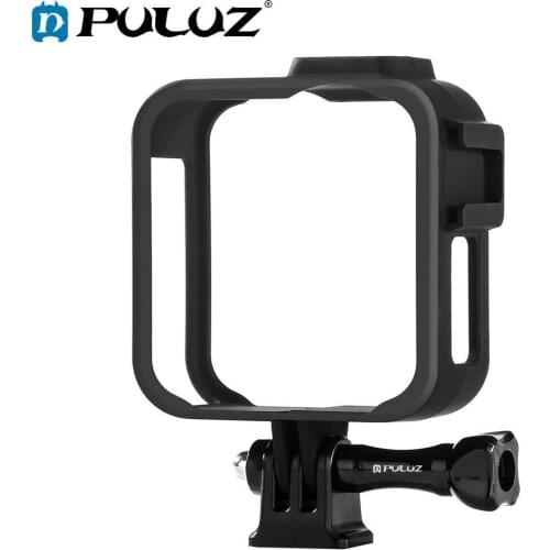 PULUZ ABS Plastic Shockproof Side Frame Protective Housing Case For GoPro Max Cage with Base & Long Screw