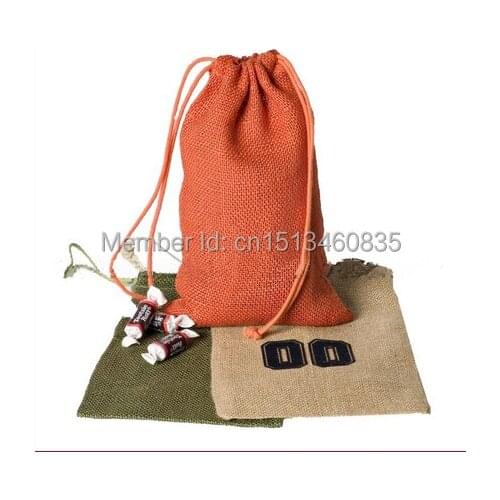 100pcs/lot CBRL jute bags, jute pouch, linen pouch for accessories/headwear,Various colors,size customized,wholesale