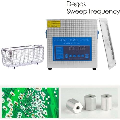 120W Ultrasonic Cleaner 3L Degas Stainless Bath PCB Circuit Gasket Metal Part Ultrasone Washer Mold DPF Hardware Sonic Cleaning
