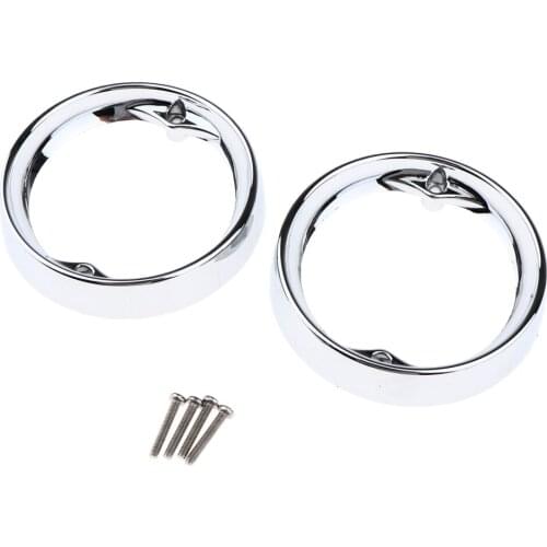 2 Pieces Motorcycle Silver Deep Dish Turn Signal Bezel Accessories Matched for Touring Road Glide