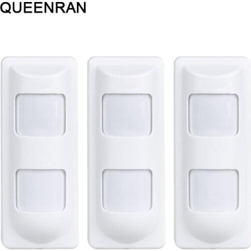3pcs Wired Dual PIR&Microwave Motion Sensor Anti-Pet Immunity Outdoor PIR Motion Detector Alarm System for Home Burglar Security