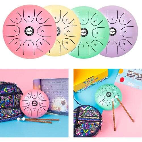5.5 Inch Steel Tongue Drum Percussion Instrument Handpan Drum And Drum Bag